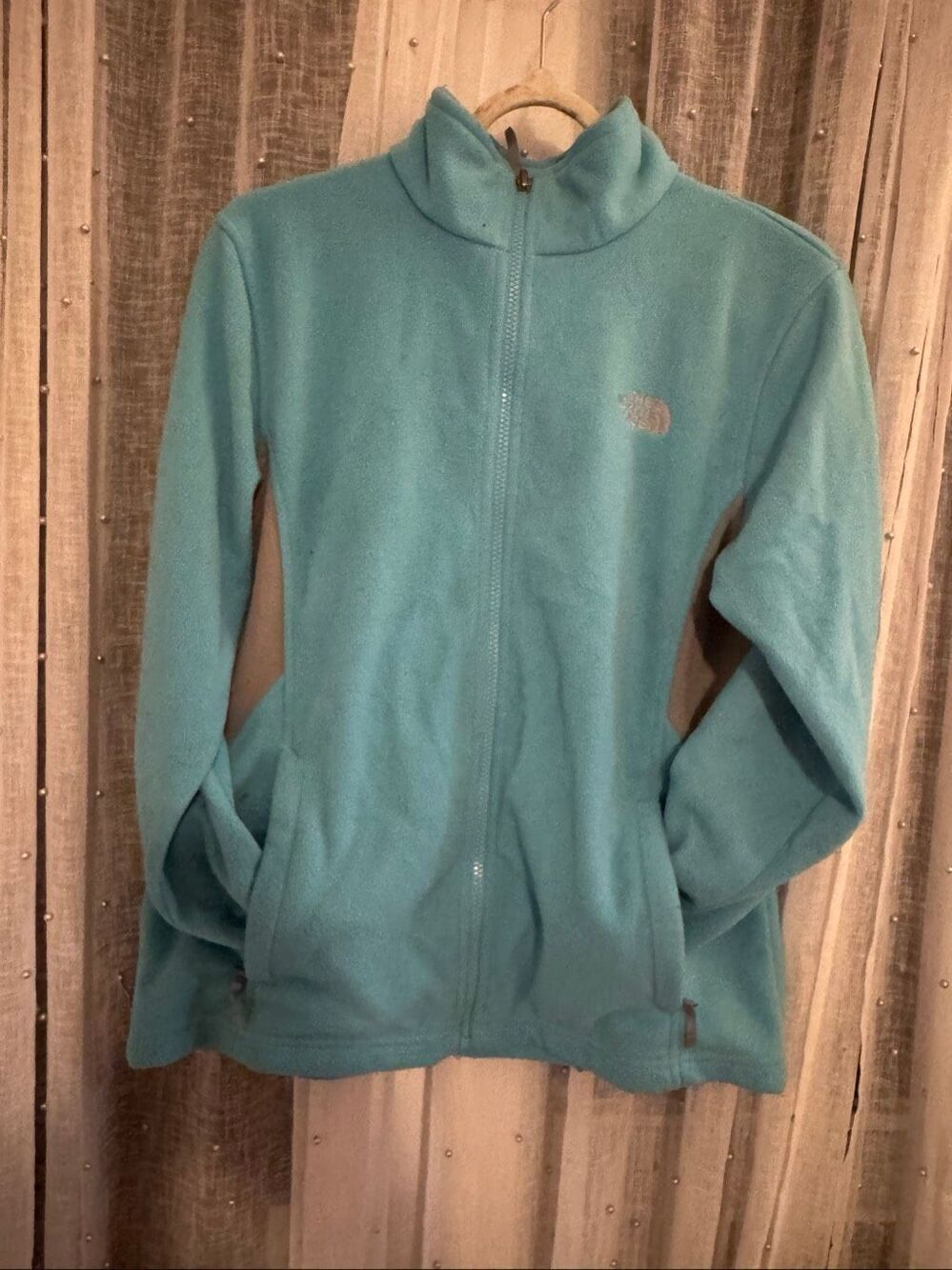 THE NORTH FACe/northface Girl's Quarter Zip Fleece Jacket blue grey